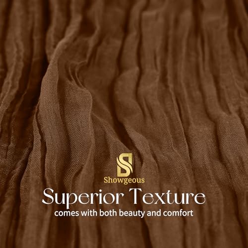 Brown Cheesecloth Table Runner Set - 4 Pack, 17x108 Inches