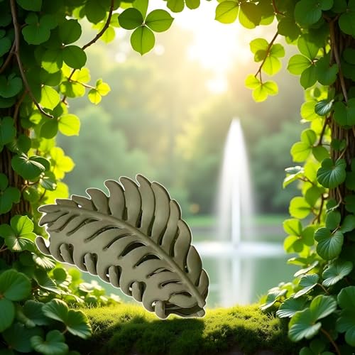 Green Leaf Hair Claw Clip - 3.5 Inch Non-Slip Jaw Clamp for Women