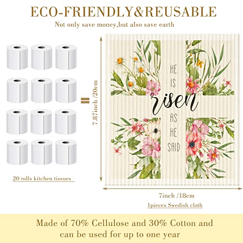 CHENGU 6-Pack Swedish Dishcloths, Absorbent Eco-Friendly Cleaning Cloths