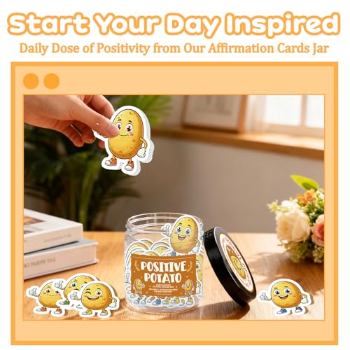 Inspirational Potato Affirmation Cards - 60 Emotional Support Cards