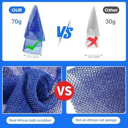 ZOCY African Exfoliating Net Sponge Body Scrubber - Blue