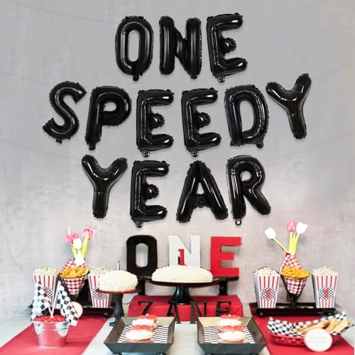 One Speedy Year Birthday Balloons - Race Car Theme Decorations