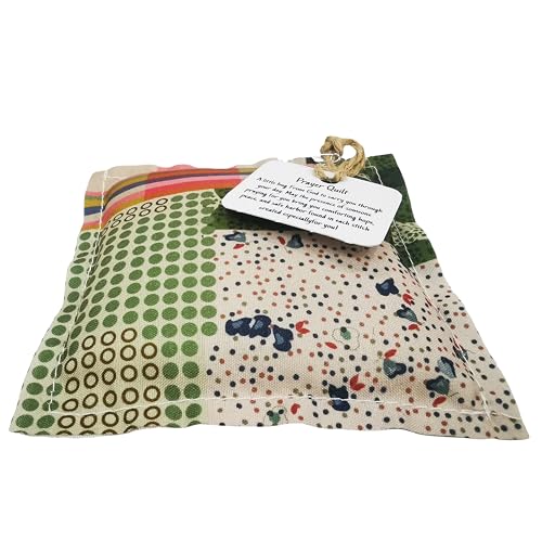 Handmade Pocket Prayer Quilt with Cross & Poem Patches