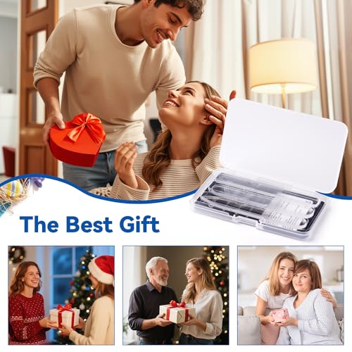 3-in-1 Nano Glass Nail File Set with Storage Case, Tempered Glass Manicure Tool