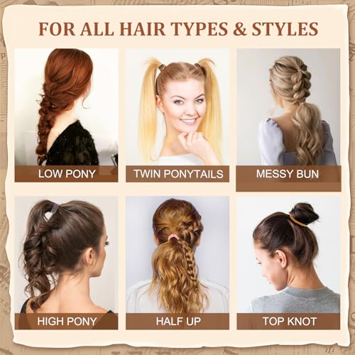 KIEGMIA Boho Hair Ties 20 PCS - No Damage Elastic Ponytail Holders