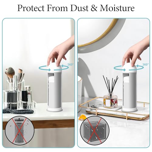 bodkar Rotating Cotton Pad Holder - Dust Proof Organizer for Skincare