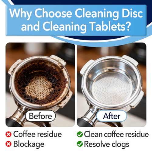 14-Pack Breville Espresso Cleaning Tablets & 2 Silicone Backflush Discs - White