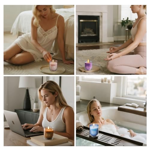 Rose Scented Candle – Hand-Poured Aromatherapy Gift in Glass Jar, 5.3 oz
