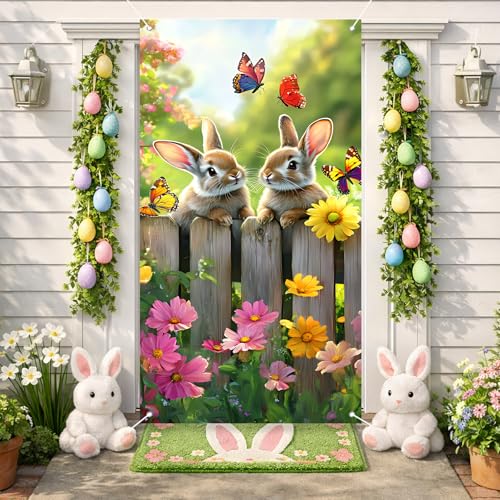 Easter Independence Day Door Banner 35.4 x 70.9 Inch | Seasonal Decor