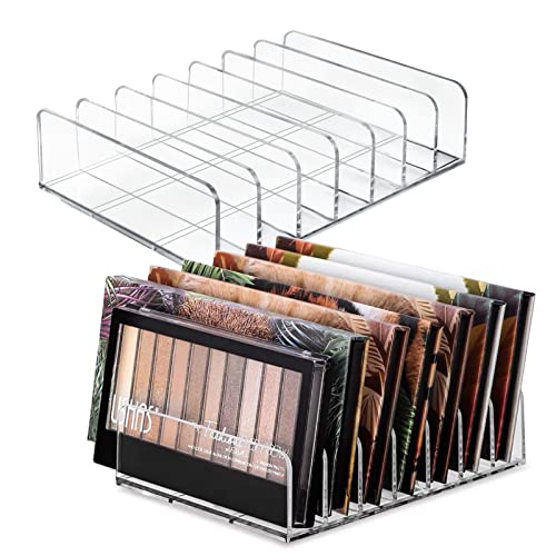 Vowcarol Acrylic Eyeshadow Palette Organizer - 2 Pack with 7 Sections