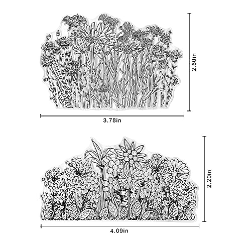 ABTOLS Floral Leaves Background Clear Silicone Stamp for Scrapbooking Card Making