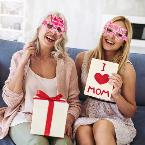 12PCS Mother's Day Party Glasses - Fun Photo Booth Props