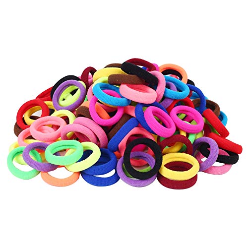 QRTVI Baby Hair Ties Soft Seamless Cotton Ponytail Holders 120 Pcs