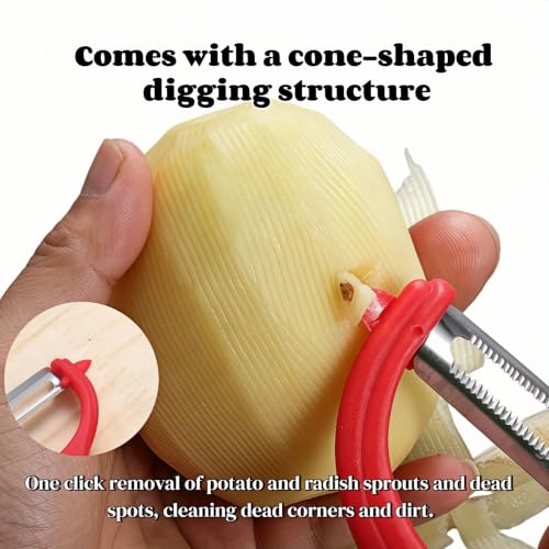 Ergonomic Vegetable Peeler Set with Serrated Stainless Steel Blades - 2 Pack