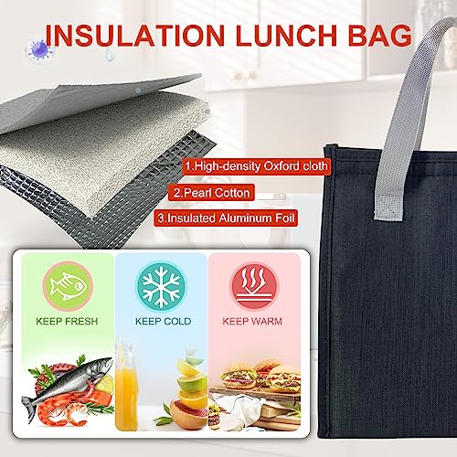 Mziart Insulated Lunch Bag - Lightweight Portable Tote for Work & Travel