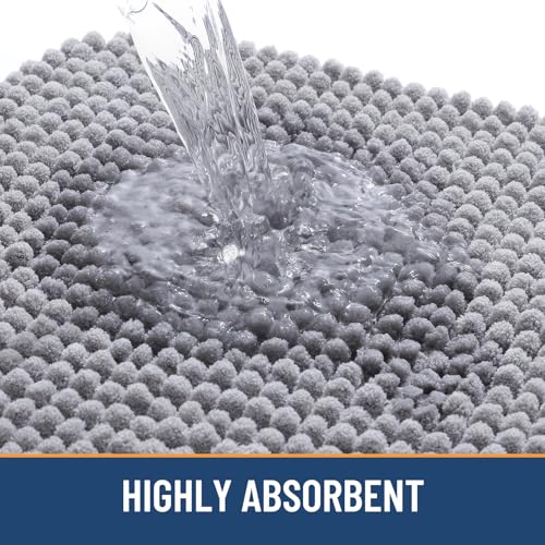 Arotive Chenille Bath Rug 30x20 - Soft, Absorbent, Machine Washable