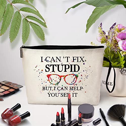 Optometrist Cosmetic Bag Canvas Travel Toiletry Pouch Gift