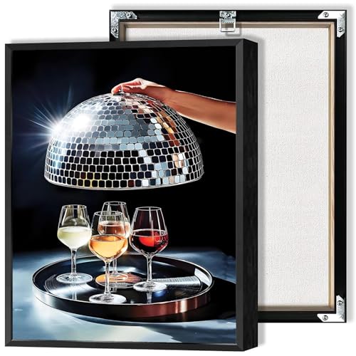 Funky Cocktail Canvas Poster Art - Retro Bar Decor 12x16in