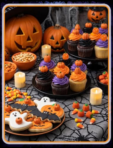 40 Mini Orange Pumpkins - Resin Fall Decor for Crafts & Displays
