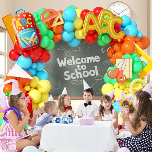 Welcome to School Balloon Arch Kit - 157pcs Colorful Decorations