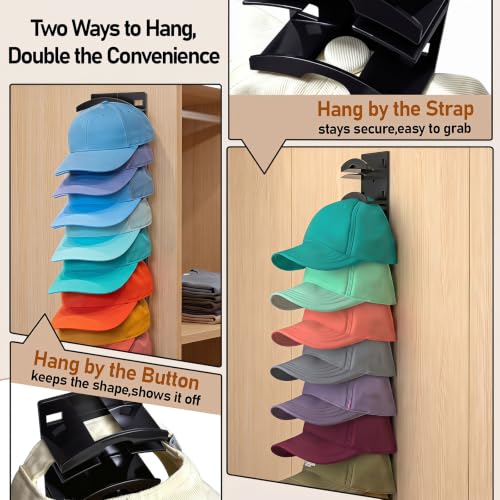 Hat Organizer for Baseball Caps – Holds Up to 20 Hats