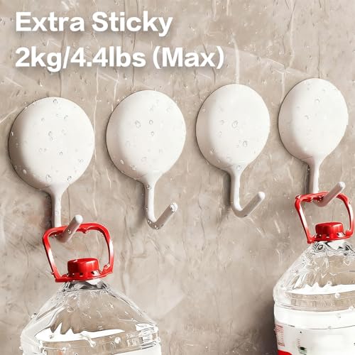 Self-Adhesive Hooks - No Drill Removable Wall Hooks for Home