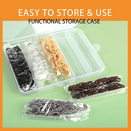 YGDZ 600 Pcs Mini Elastic Hair Bands - Neutral Colors Rubber Hair Ties