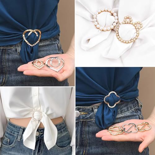 22 Pcs Women Scarf Rings & Waist Cinch Clips Set