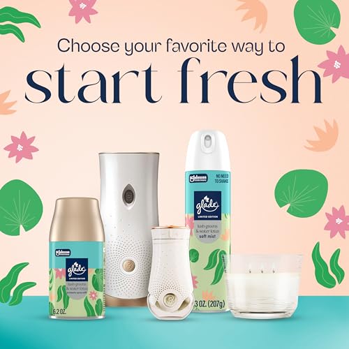 Glade Soft Mist Air Freshener Spray - Lush Greens & Water Lotus, 6 Pack