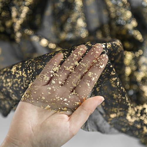 Horaldaily Black Gold Tablecloth 60x84 Inch for Weddings & Events
