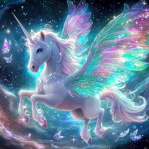 5D Unicorn Diamond Art Kit for Adults - DIY Round Painting