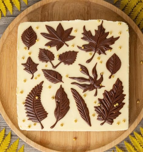 12-Piece Silicone Leaf Molds for Baking & Crafting