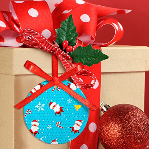 15 Pieces Christmas Sublimation Ceramic Ornaments 3.15 Inch - DIY Holiday Decorations