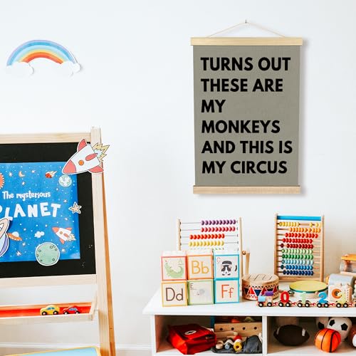 Funny Wall Art Poster with Wood Frame - 12x16 Inches Decor