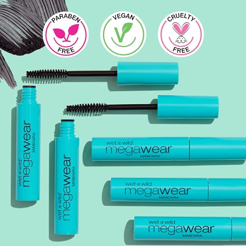 wet n wild Megawear Volumizing Mascara, Black, 2-Pack