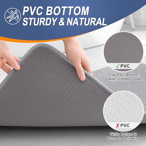 OLANLY Thick Memory Foam Bath Mat 30x20 - Soft, Non-Slip, Quick Dry