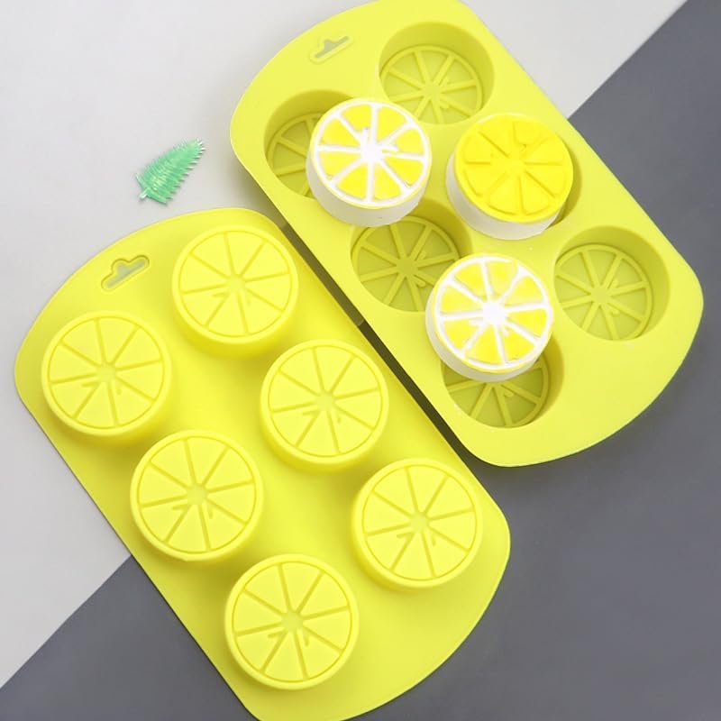 2-Piece 3D Lemon Silicone Mold for Fondant Chocolate Candy and Baking