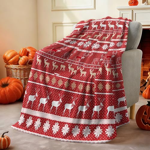 Christmas Blanket 40"x60" - Soft Flannel Holiday Throw for All Ages