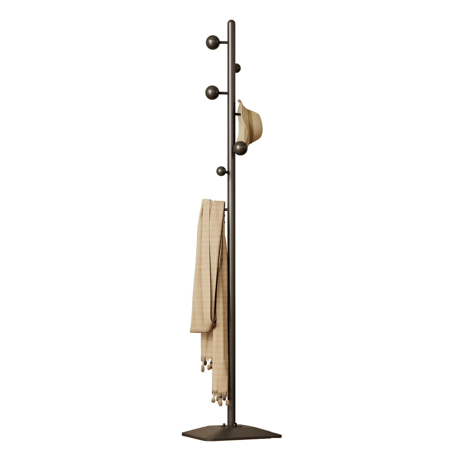 ZHBHYZ coat rack freestanding,coat rack stand with 7 Hooks and Metal Base for Bags, Hats.Coat Tree Coat Hanger Stand for Home Office Hall Entryway