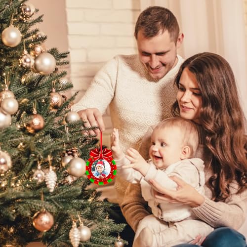 Personalized 2025 Family Christmas Ornament Photo Frame