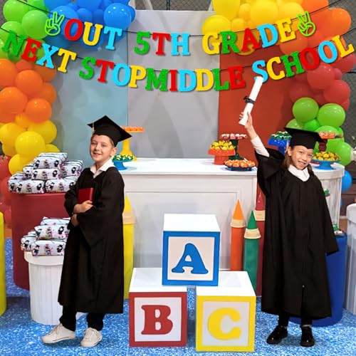 5th Grade Graduation Banner - Next Stop Middle School Decorations