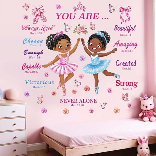 Ballerina Wall Stickers for Girls - Peel and Stick Decals