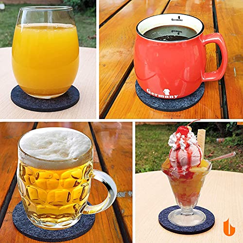 Urbanstrive 4-Inch Absorbent Felt Coasters - 2 Pack for Drinks