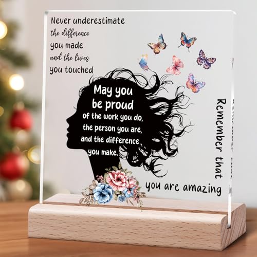 Inspirational Desk Sign for Women - Motivational Gift for Coworkers