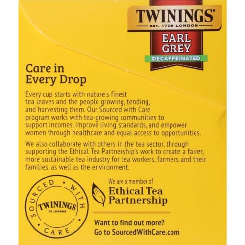 Twinings Decaffeinated Earl Grey Tea Bags - 20 Count, Citrus Flavor