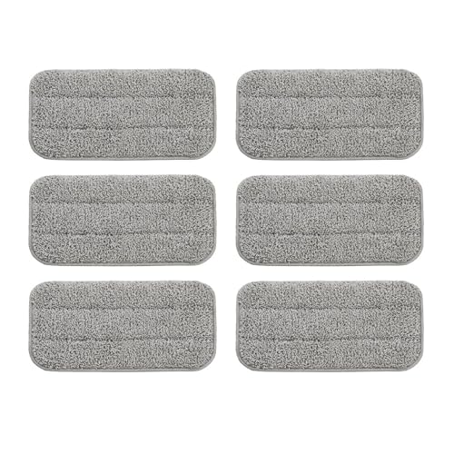 Seyola Washable Steam Mop Pads - Reusable 6-Pack for Floor Cleaning