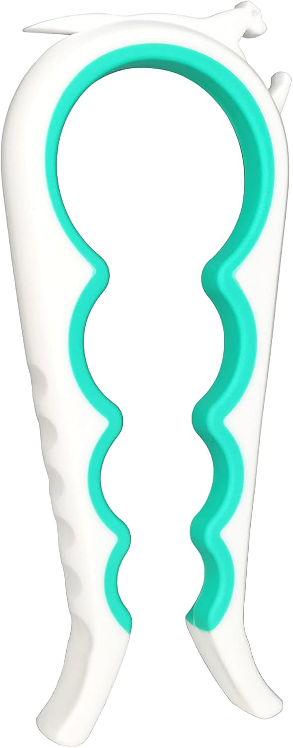 Otstar Jar Opener - Easy Grip Bottle & Can Opener for Seniors with Arthritis | White & Cyan