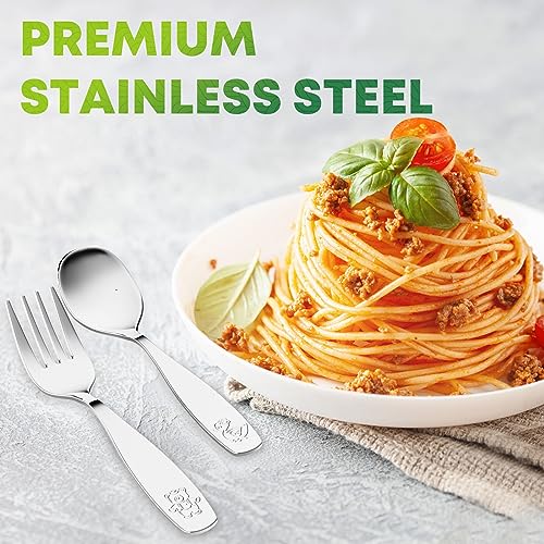 8-Piece Kids Stainless Steel Utensil Set with Cute Designs