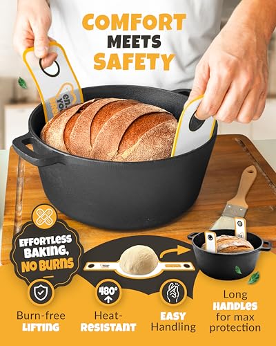 CRUSTLOVE Silicone Bread Sling Set - 2-Pack Sourdough Baking Mats