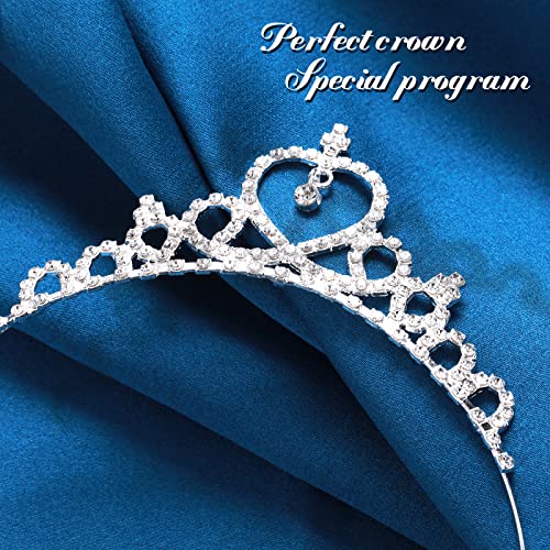 Sibba Princess Crown Tiara 2-Pack Crystal Rhinestone Pearl Headband